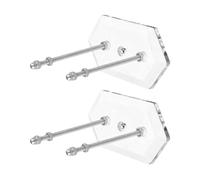 Ausi 2PCS Skateboard Wall Mount, Clear Acrylic, Universal Vertical Hanger with Screws for Storage, Display