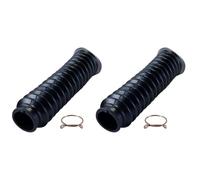Ausi 2Sets Motorcycle Front Fork Cover Universal Rubber Shock Absorbing Dust Protection for Bicycle Motorcycle 204x52.1x36.2mm Size