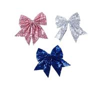 Ausi 3 Pcs Hot Pink Butterfly Hair Ties for Women for Woman Girl Teen Softball Cheerleader Outfit Uniform Carnival