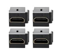 Ausi 4PCS HDMI Keystone Coupler Female To Female Jack Insert 3D 4K Adapter for Standard Keystone Wall Plates (Black)