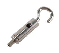 Ausi 6 Pcs Adjustable Steel Wire Rope Hanger Kit for 1/25-1/16 Stainless Steel Cable, Guide Wire Suspension with Hook & Eye Turnbuckle, Tensioning Hanging Accessories