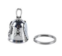 Ausi Feather Bell Pendant, Motorcycle Bell Lucky Charm,Protective Angel Riding Pendant, Motorcycle Keyring for Blessing the Peace, Lucky Charm（white）