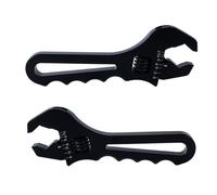 Ausi Fitting Wrench Hose Wrench Aluminum Lightweight Spanner Tools AN3 AN4 AN6 AN8 AN10 AN12 AN14 AN16 (Black)