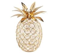 Ausi Gold Sparkly Crystal Pineapple Ornament - Artificial Fruit Sculpture for Home, Dining Table & Party Decor (Wedding/Birthday)