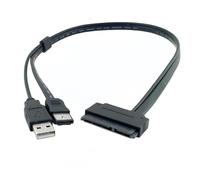 Ausi Hard Disk Drive SATA 22Pin To ESATA Data USB Powered Cable Adapter for 2.5 SATA HDD SSD BLU-RAY DVD CD-ROM Devices