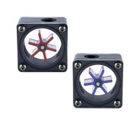 Ausi High-Visibility G1/4 Thread Flow Meter for PC Water Cooling - 6 Impeller, 3-Way Flow Indicator with Real Time Coolant Monitoring