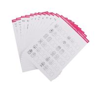 Ausi Professional 12-Shaped Nail Training Mat - 3D Washable Reusable Practice Sheet (for Nail Artists, Durable & Easy to Clean)
