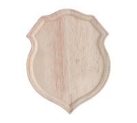 Ausi Unfinished Natural Wood Plaque 15X12cm Shield Shape Decor for DIY Projects Jewelry Display Home Wall Decoration Wooden Blank Sign Board