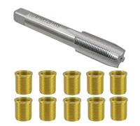 Ausi Universal Spark Plug Thread Repair Kit with M14X1.25 Inserts and M16X1.25 Tap for Generators Diesel Engines Metal Thread Hole Repair Tools