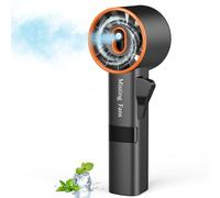 Ausic Portable Handheld Misting Fan, Turbo Fans with Mist, High-Speed, 3 Speeds Personal Small Water Spray Fan, Outdoor Cooling Rechargeable Battery Operated Fans for Kids/Travel/Makeup/Shopping