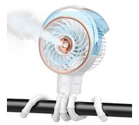 Ausic Stroller Fan with Mist, 100ml Misting Portable Fan for Stroller, Baby Fans with Detachable Tripod, Baby Essentials, Clip on Fans for Crib, Treadmill, Car Seat, Outdoor