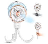Ausic Stroller Fan with Mist, 100ml Misting Portable Fan for Stroller, Baby Fans with Detachable Tripod, Baby Essentials, Clip on Fans for Crib, Treadmill, Car Seat, Outdoor