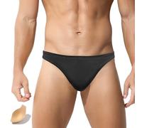 Ausing Men Swim Briefs Swimwear Leopard Print Swim Trunks Swimsuits Sport Trunks Shorts Bikini Swimming Suit Surf Bathing Suit XL Black