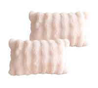 Ausing Modern Decorative Cushion Cover Pink 30×50 cm 2er Set Aesthetic Plush Cushion Covers for Sofa Couch