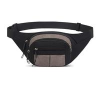 Ausion Fanny Pack Waist Bag for Men&Women Adjustable Belt Hip Bum Bag Fashion Water Resistant Hiking Waist Bag for Traveling Casual Running Hiking Cycling, Grid 2 Series-coffee