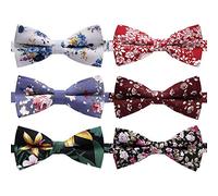 AUSKY 8 PACKS Elegant Adjustable Pre-tied bow ties for Men Boys in Different Colors（1&4&5&6&8Pack for option - - One size