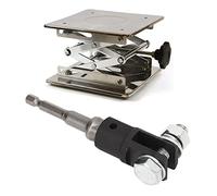 Ausla 1/2 Inch Car Scissor Jack Adapter, Wrench Tool, Scissor Jack Socket Drill Adapter for Ring or Double Hole Jack, with Impact Drill