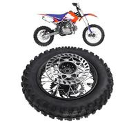 Ausla 10 Inch Rear Wheel Rim Tire Assembly 80/100-10 3.00-10 with 12mm Axle 190mm Brake Rotor 420 41T Sprocket for Dirt Bikes Mini Motorcycles