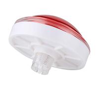 Ausla 100mm LED Push Button for Gaming, Acrylic Crystal Shell with 3D Cassette Sound Effect, 12V Red/White Button for DIY Controllers and Machines (#01)