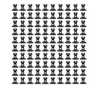 Ausla 100pcs Electric Fencing Post Insulators, Bolt Type Insulators ABS Wooden Post Insulator for Electric Fence Agricultural Garden Farm 2.17x1.89in (Black)
