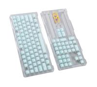 Ausla 113 Keys PBT Keycaps, Original Height Silicone Mechanical Keyboard Keycaps for 61 to 108 Keys, Mute Effect and Ergonomic Design (Green)