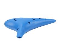 Ausla 12 Hole Ocarina Blue Plastic Wind Instrument Standard Pitch with Musical Score Lanyard and Storage Bag Easy Fingering for Beginners and Professionals