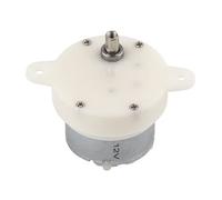 Ausla 12V Geared Motor Plastic Gear Small Slow Speed Motor 10RPM Low Noise Terminal Wiring Double Flat Shaft for Toys Vending Machines Display Stands Robots Smart Devices