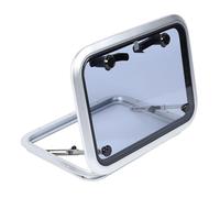 Ausla 17 X 23in Boat Porthole Window, Aluminum Alloy Frame, Push Out Design, Tempered Glass, Ideal for Boats and RVs
