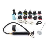 Ausla 18pcs Car Cooling System Tester Kit Auto Radiator Pressure Tester Set Vehicle Cooling System Detector with Hand Pump Gauge Adapters for Various Models