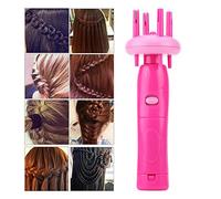 Ausla 1Pcs Portable Hair Braiding Tool Automatic Hair Braider Quick Twist Styler Hair Braiding Machine Diy Styling Roller, Pink