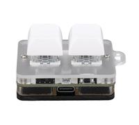 Ausla 2 Key Keyboard, Programmable Mini Mechanical Keypad with Blue Switch RGB Light USB C BT Connection for Gaming Office Music Media