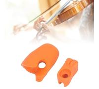 Ausla 2 Pcs Violin Bow Grip Corrector, Universal Soft Reusable Silicone Violin Viola Bow Hold Teaching Aid (Orange)