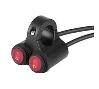Ausla 22mm Universal Motorcycle ON OFF Switch and Headlight Switch with Dual Controls for Horn and Fog Lights, Ideal for 7/8 Handlebar Mounting (Type C)