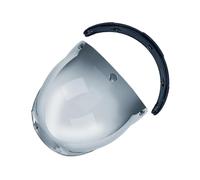Ausla 3-Snap Bubble Visor, ABS Material, Anti-Fog, Protected Bubble Shield for Motorcycle Helmet, Fits All Sizes, Ideal for Riders (Silver)
