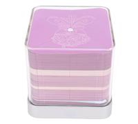 Ausla 3D Memo Pad with Light, 2026 Rose Bouquet Calendar Paper Art Notepad for Desktop Decor (Violet)