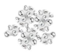 Ausla 50Pcs Crystal Effect Sofa Headboard Upholstery Sewing Buttons 1 Inch Sofa Nails Sew Buttons Craft Crystal Butt,Transparent Rhinestone, Premium Glass Material, (20mm)
