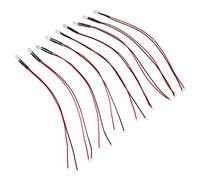 Ausla 5mm Prewired Light Diodes, Electronic LED Light Diodes 10pcs 5 to 12V with 20cm Cable 120 Degree Beam 20000 Hour Use for DIY Decoration Teaching Lighting Projects (Blue)