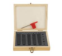 Ausla 5Pcs Indexable Insert Lathe Tool Set, Cemented Carbide Turning Tool 3 8in, Rotating Inserts, High Hardness, Wear Resistant, for General Semi Automatic Automatic Lathes