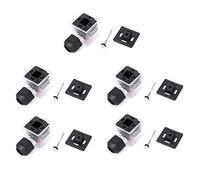Ausla 5Pcs Solenoid Coil Plug, Solenoid Plug Solenoid Din A Plug Waterproof Dustproof Transparent Plug, 24 Solenoid Plugs Led 3 Ports, Solenoid Coil Plug Type with Indicator for Solenoid Valve (12V)