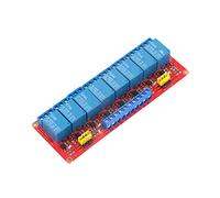 Ausla 8 Channel Relay Module, 5V/12V/24V Opto-Isolated Relay Board with High/Low Level Actuator, 10A AC 30V DC for Home Automation and Industrial Control (12V)