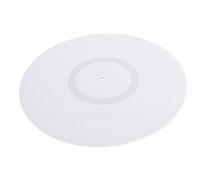 Ausla Acrylic Turntable Mat Record Player Mat 300mm Slipmat with CNC Flat Static Reduction and Vibration Control for 12 Inch Records Home Listening DJs (White)