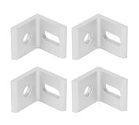 Ausla Aluminum L Shaped Right Angle Bracket 10 Pack 90 Degree Corner Brace Thick Build with Pre Drilled Holes for Furniture Shelving Cabinet Frame Quick Connection (2020 Angle Aluminum)