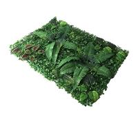 Ausla Artificial Grass Wall Panel PE Greenery Backdrop 23.6 X 15.7 in Easy to Cut Dense Look Interlocking Design for Indoor Outdoor Wall Fence Balcony Party Garden Decor (Type 3)