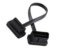 Ausla Auto Car 16 Pin Male to Female OBD Extension Cable Durable ABS Flexible 30cm 60cm 100cm Scanner Tool for Mechanics (30cm)