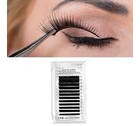 Ausla Auto Fan False Eyelashes, Nanometer PBT Volume Lash Extensions 12 Rows Black Mix Length 0.3-0.6 in, Easy Fanning Dense Look for Beginners and Beauty Salon Lash Artists (0.3-0.6in Mix)