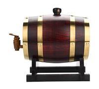 Ausla Barrel Wine Oak Barrel - Vintage Wooden Oak Wood Wine Barrel for Beer Whisky Rum Port, Whiskey Decanr Oak Barrel, Charred Oak Barrels for Aging Whiskey for Beer Whisky Rum Port, Oak Barrel for