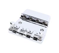 Ausla Bass String Holder, Zinc Alloy Tailpiece with Precision Slotted Design for Jazz Bass, 4 String Bridge for Enhanced Tonal Quality and Easy Customization for DIY Enthusiasts