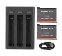 Ausla Battery Charger Hub for 360 X3, 3 Slots Fast Charging Hub with Type C Charge Cable for 360 X3, 3.85V 1800mAh 6.9Wh