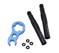 Ausla Bicycle Tire Valve Extender Kit, Aluminum Alloy Non Detachable Tubeless Valve Extender with Wrench and Washer Kit for Mountain Bike Road Bike (45mm)