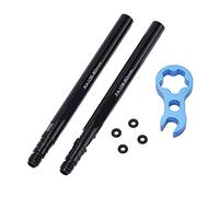 Ausla Bicycle Tire Valve Extender Kit, Aluminum Alloy Non Detachable Tubeless Valve Extender with Wrench and Washer Kit for Mountain Bike Road Bike (80mm)